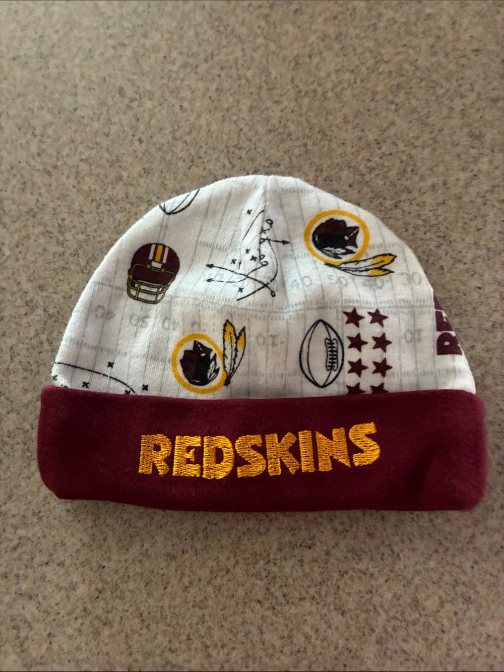 Washington Redskins Kids Beanie Hat - Burgundy and White